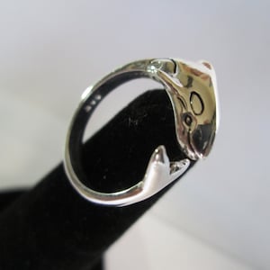 SMALL ORCA RING free shipping in America, ships immediately. killer whale jewelry, killer whale jewelry, orca jewelry, whale jewelry