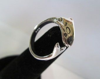 SMALL ORCA RING free shipping in America, ships immediately. killer whale jewelry, killer whale jewelry, orca jewelry, whale jewelry