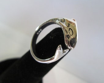 SMALL ORCA RING free shipping in America, ships immediately. killer whale jewelry, killer whale jewelry, orca jewelry. Sizes 5.5 - 9.0