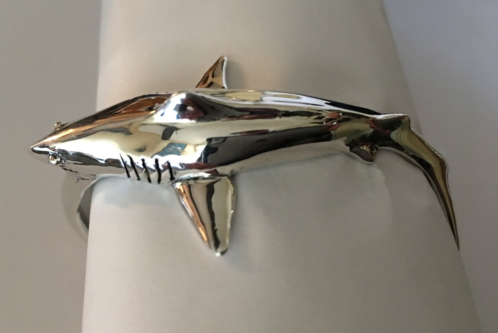 GREAT WHITE SHARK Cuff Bracelet Sharkjewelry Shark Shark - Etsy