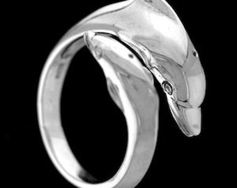 Mother and Child DOLPHIN RING, Sizes 6-9 including half sizes. dolphin ring, dolphin jewelry, adjustable ring, hawaiian ring,