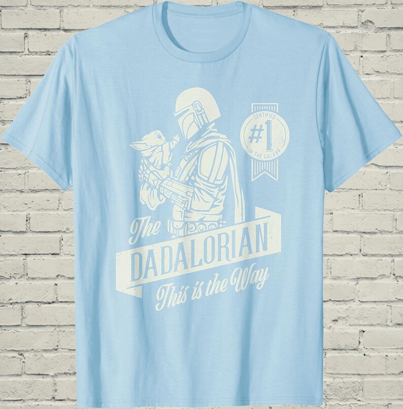 Dadalorian Shirt, Funny Mandalorian Grogu Graphic Tee, Fathers Day Gift For Cool Star Wars Sci Fi Geek Husband image 6