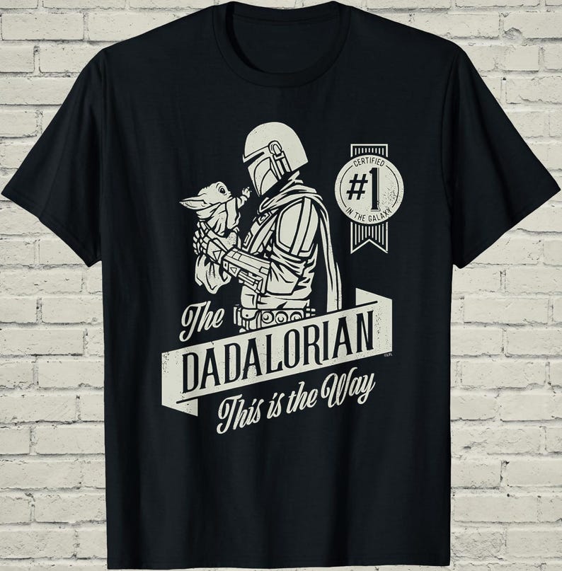Dadalorian Shirt, Funny Mandalorian Grogu Graphic Tee, Fathers Day Gift For Cool Star Wars Sci Fi Geek Husband image 7