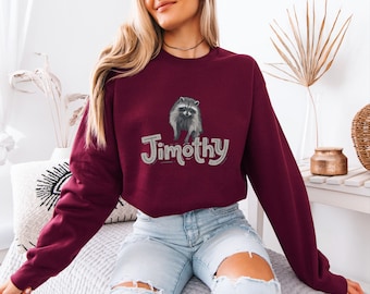 Jimothy Raccoon Shirt, Funny Meme Tee - Seattle Souvenir Gift | Animal Lover Graphic Apparel - Unisex Cotton Clothing