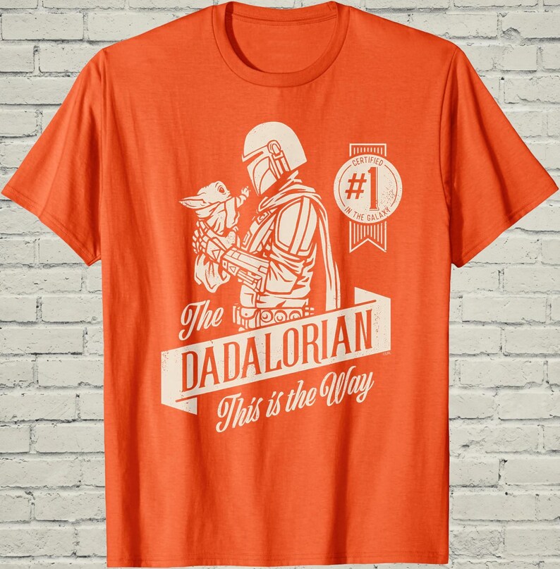 Dadalorian Shirt, Funny Mandalorian Grogu Graphic Tee, Fathers Day Gift For Cool Star Wars Sci Fi Geek Husband image 8
