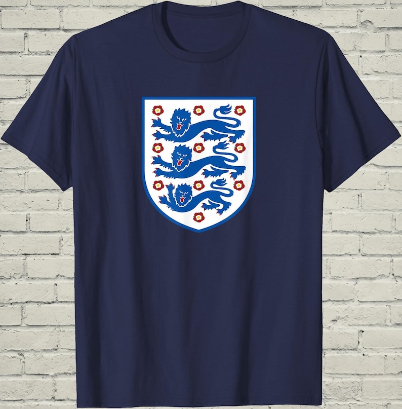 England Football Tee, Lions Top, Match Day Gift Him, British Soccer Shirt, UK Sports Fan Gear, World Tournament Merch image 1