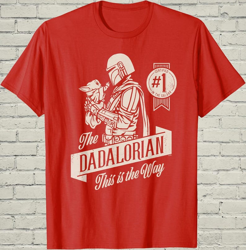 Dadalorian Shirt, Funny Mandalorian Grogu Graphic Tee, Fathers Day Gift For Cool Star Wars Sci Fi Geek Husband image 11