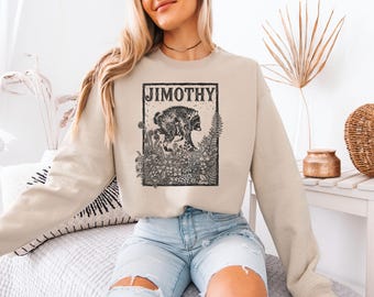 Jimothy Raccoon Shirt, Floral Graphic Tee | Wildlife Gift - Animal Meme Apparel - Nature Lover Botany Style