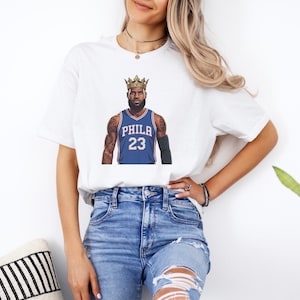 LeBron #23 Basketball Fan Gift, Philadelphia Shirt, Retro Logo Graphic Tee - Gildan Cotton, Unisex Fit, Game Day Motif