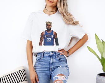 LeBron #23 Basketball Fan Gift, Philadelphia Shirt, Retro Logo Graphic Tee - Gildan Cotton, Unisex Fit, Game Day Motif