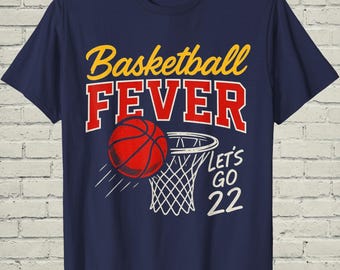 Trendy Basketball Fan Shirt, Lets Go 22 Retro Team Spirit Top, Senior Night Game Day Gift For Sports Mom