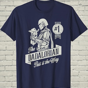 Dadalorian Shirt, Funny Mandalorian Grogu Graphic Tee, Fathers Day Gift For Cool Star Wars Sci Fi Geek Husband image 2