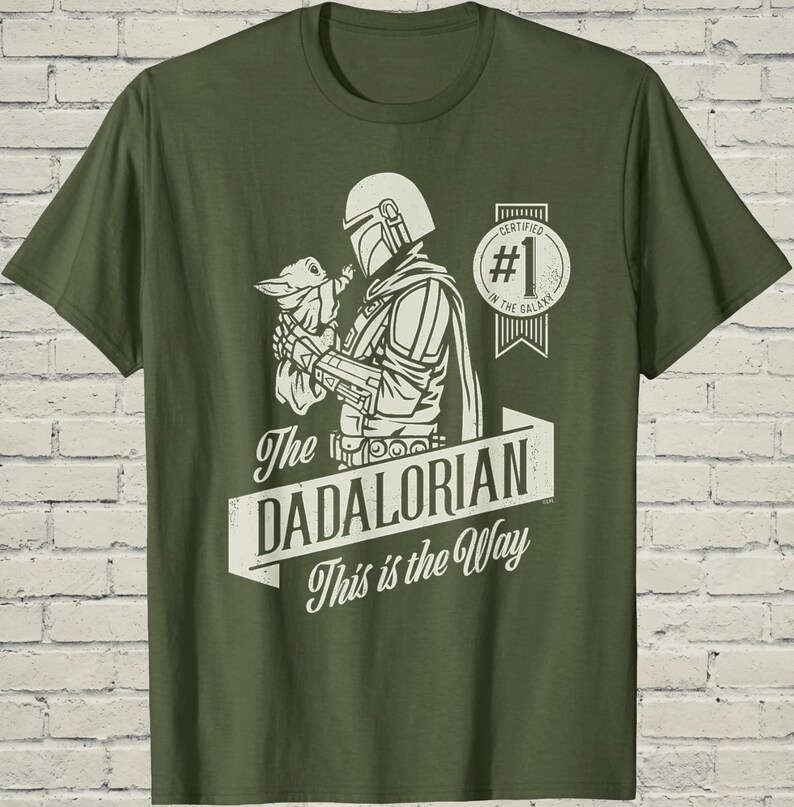 Dadalorian Shirt, Funny Mandalorian Grogu Graphic Tee, Fathers Day Gift For Cool Star Wars Sci Fi Geek Husband image 9