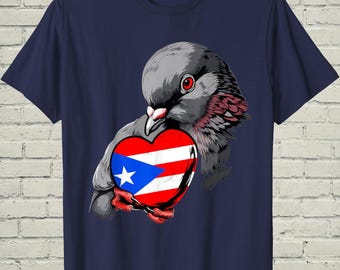 Puerto Rico Tee, Boricua Flag Shirt, Peace Dove Graphic, Birthday Gift For Latina, Hispanic Heritage Top, Caribbean Pride Wear