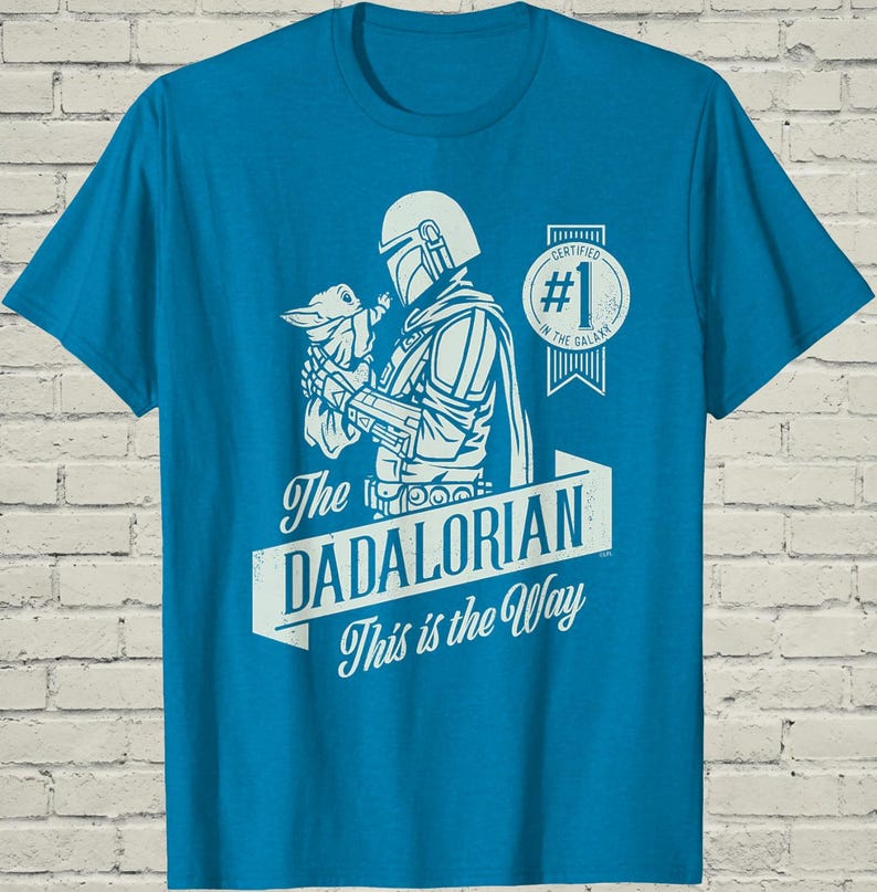 Dadalorian Shirt, Funny Mandalorian Grogu Graphic Tee, Fathers Day Gift For Cool Star Wars Sci Fi Geek Husband image 4