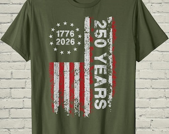 America 250th Anniversary Shirt, Vintage Freedom Tee, July Fourth Gift For Men, 1776 Patriotic Apparel, Semiquincentennial Top