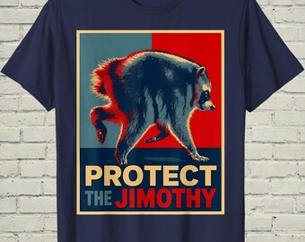 Jimothy Raccoon Tee, Retro Seattle Mascot, Protect Trash Panda, Vintage Short Spine Animal Meme Shirt, Cute Birthday Gift for Wildlife Lover