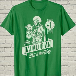 Dadalorian Shirt, Funny Mandalorian Grogu Graphic Tee, Fathers Day Gift For Cool Star Wars Sci Fi Geek Husband image 13