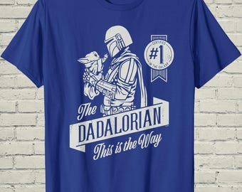 Dadalorian Shirt, Funny Mandalorian Grogu Graphic Tee, Fathers Day Gift For Cool Star Wars Sci Fi Geek Husband