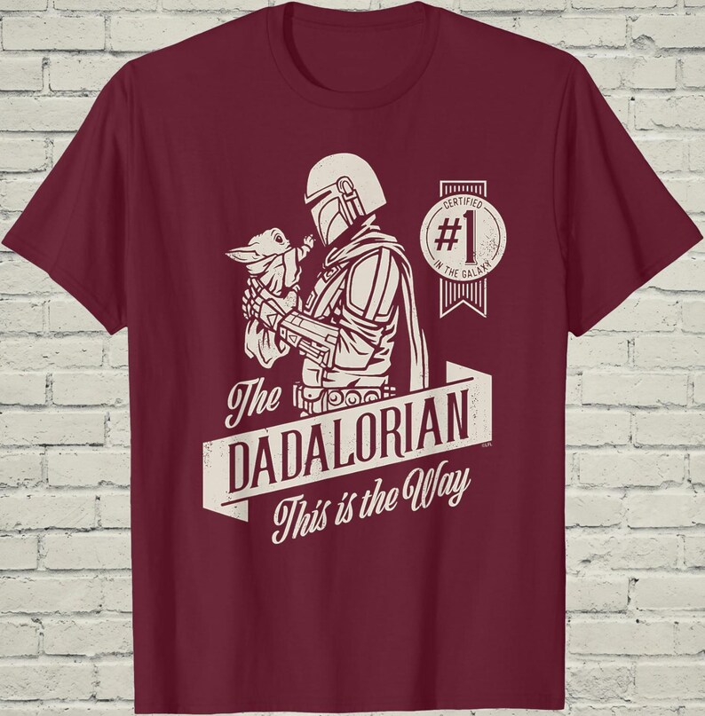 Dadalorian Shirt, Funny Mandalorian Grogu Graphic Tee, Fathers Day Gift For Cool Star Wars Sci Fi Geek Husband image 16