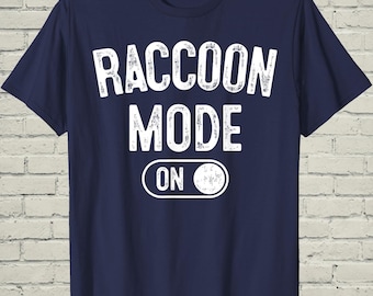 Funny Raccoon Shirt, Retro Trash Panda, Xmas Gift for Him, Cute Birthday Apparel, Vintage Joke Costume, Humorous Wildlife Graphic Tee