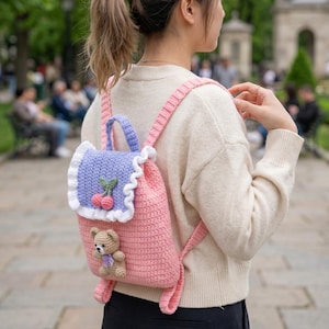 Teddy Bear Backpack Crochet Pattern | Crochet Backpack PDF | Beginner Crochet Bag | Cute Bear Bag Pattern | Kids Backpack Crochet