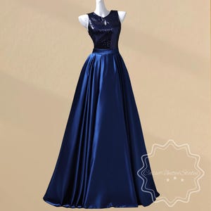 blue star prom dress Royal Blue Star Prom Dresses Long Cape Sleeve Formal Evening Gown FD27 –  Viniodress main image 0