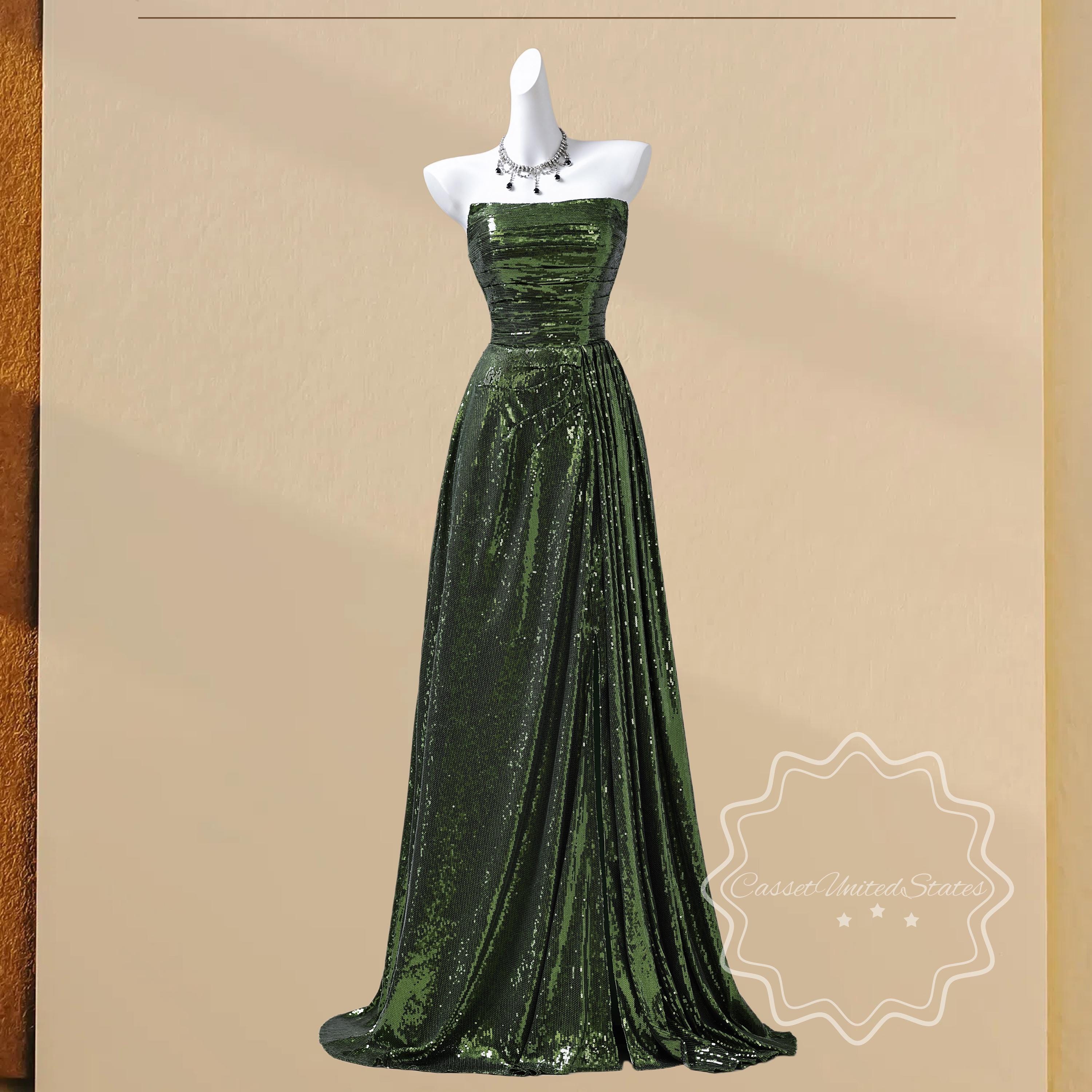 tea length sage green mother of the bride dresses Olive Green Bridal Mother's Dress A-Line Ankle-Length Mother of the Groom Gowns for Women One Shoulder Wedding Guest Dresses main image 1
