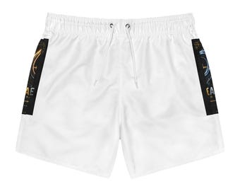 Cosmic Wave Emblem Swim Trunks | AOP Side Panel Print
