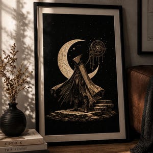 El Vigilante de Lunara Póster Celestial Místico