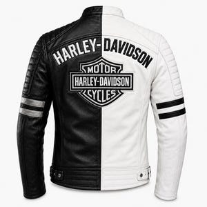 Harley Davidson White Leather Jacket - Etsy