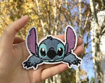 Cute Stitch Embroidery,Disney “Lilo & Stitch” Iron-On Patches, ron-On/Sew-On Appliques,Custom Decorations for Jeans and Bags,Cute Fan Gifts.