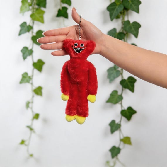 Huggy Wuggy Plush Keychain, Poppy Playtime Blue Monster Keychain