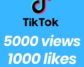 TikTok急速成長サービス | 5000回のリアルビュー + 1000いいね！ | ソーシャルメディアプロモーション