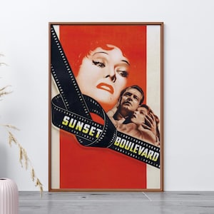 Filmaffisch för Sunset Boulevard, Rumsdekor, Presentaffisch, Heminredning, Väggkonstdekor