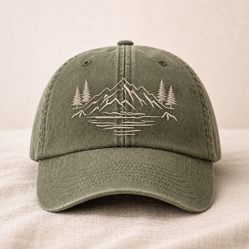 Stay Wild Embroidered Hat, Mountain Pine Tree Baseball Cap, Outdor Adventure Hat, Nature Lover Vintage Cap, Hiking Camping Bachelorette Gift image 11