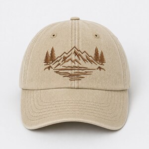 Stay Wild Embroidered Hat, Mountain Pine Tree Baseball Cap, Outdor Adventure Hat, Nature Lover Vintage Cap, Hiking Camping Bachelorette Gift Vintage Stone