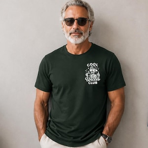 Rolig cool farbrorklubb-t-shirt, farbror-tröja med tryckt Skelton, graviditetsmeddelande-tröja, ny farbror-t-shirt, farsdagspresent till pappa