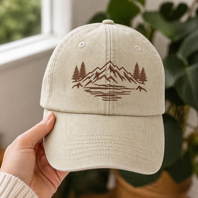 Stay Wild Embroidered Hat, Mountain Pine Tree Baseball Cap, Outdor Adventure Hat, Nature Lover Vintage Cap, Hiking Camping Bachelorette Gift image 14