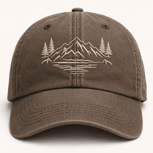 Stay Wild Embroidered Hat, Mountain Pine Tree Baseball Cap, Outdor Adventure Hat, Nature Lover Vintage Cap, Hiking Camping Bachelorette Gift image 8