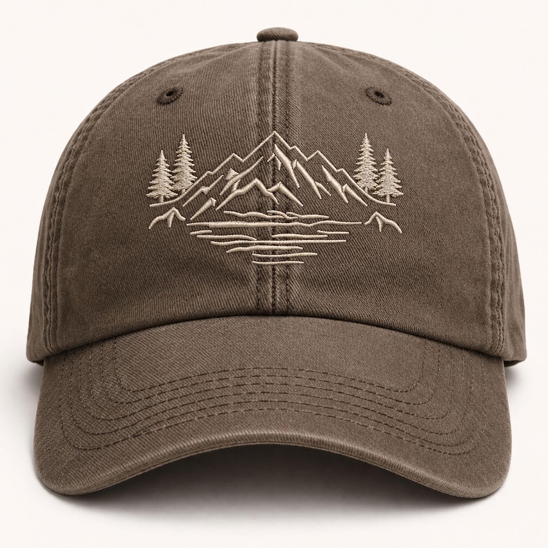 Stay Wild Embroidered Hat, Mountain Pine Tree Baseball Cap, Outdor Adventure Hat, Nature Lover Vintage Cap, Hiking Camping Bachelorette Gift image 8