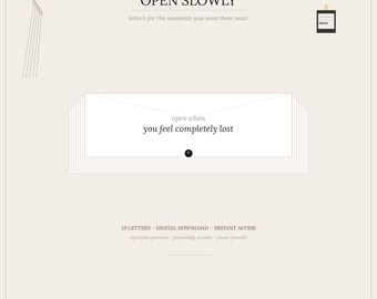 Open When Letters Digital Download | 10 Emotional Support Letters | Breakup Healing Gift | Self Care | Anxiety | Instant PDF Download