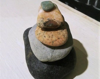 Artsy Unique Beach Stone Stack 5 (7) Natural Ocean Rocks Zen Garden Sculpture Nature Christmas Yoga Gift Beach Home Peace Rock Art Sea *
