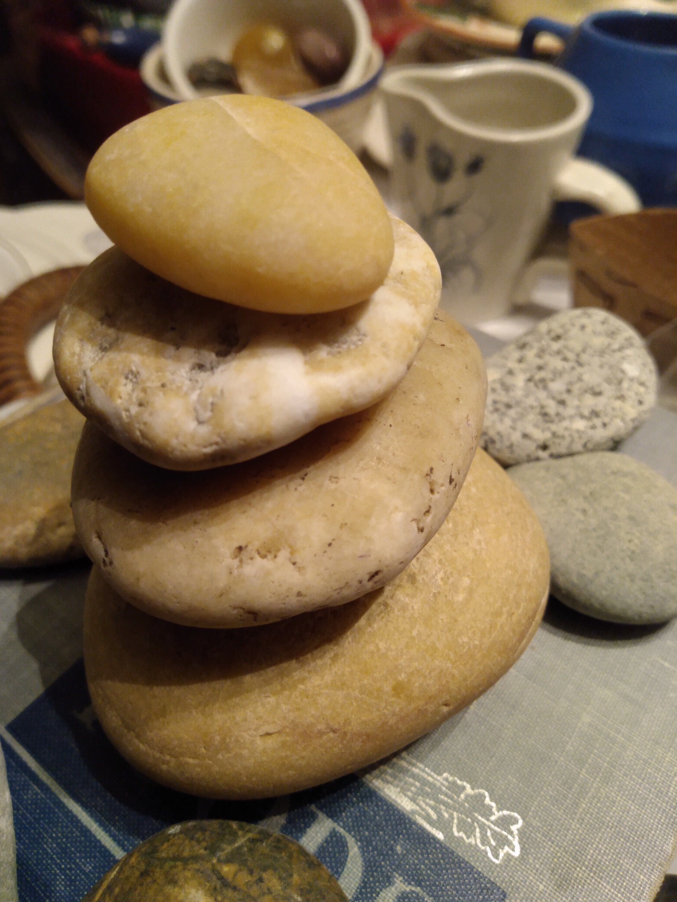 Chunky Tan and White Beach Stone Stack 4 Natural Ocean Rocks Zen ...