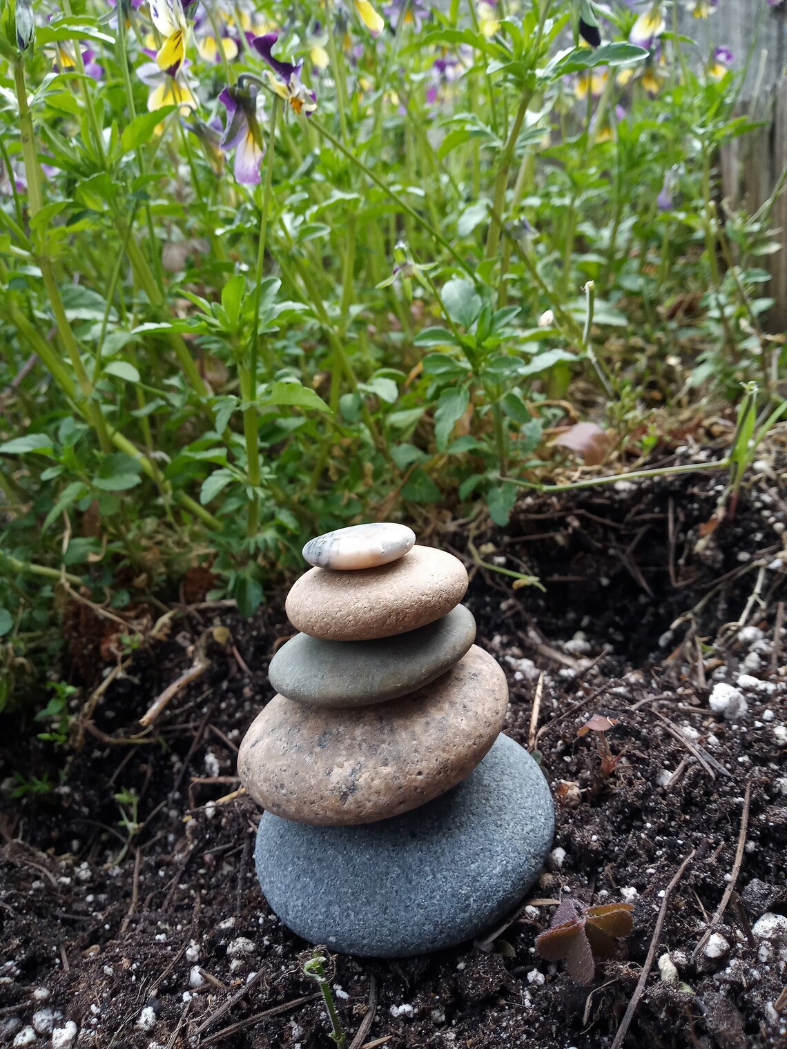 Sweet Oval Beach Stone Stack 5 Natürliche Ozean Felsen Zen | Etsy