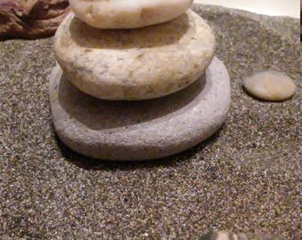 Zen Garden Set Sand Stones Pottery Dish Zen Decor Well~Being Therapy Beach Home Decor Meditation Yoga Natural Gift Zen Stones Peace Hygge