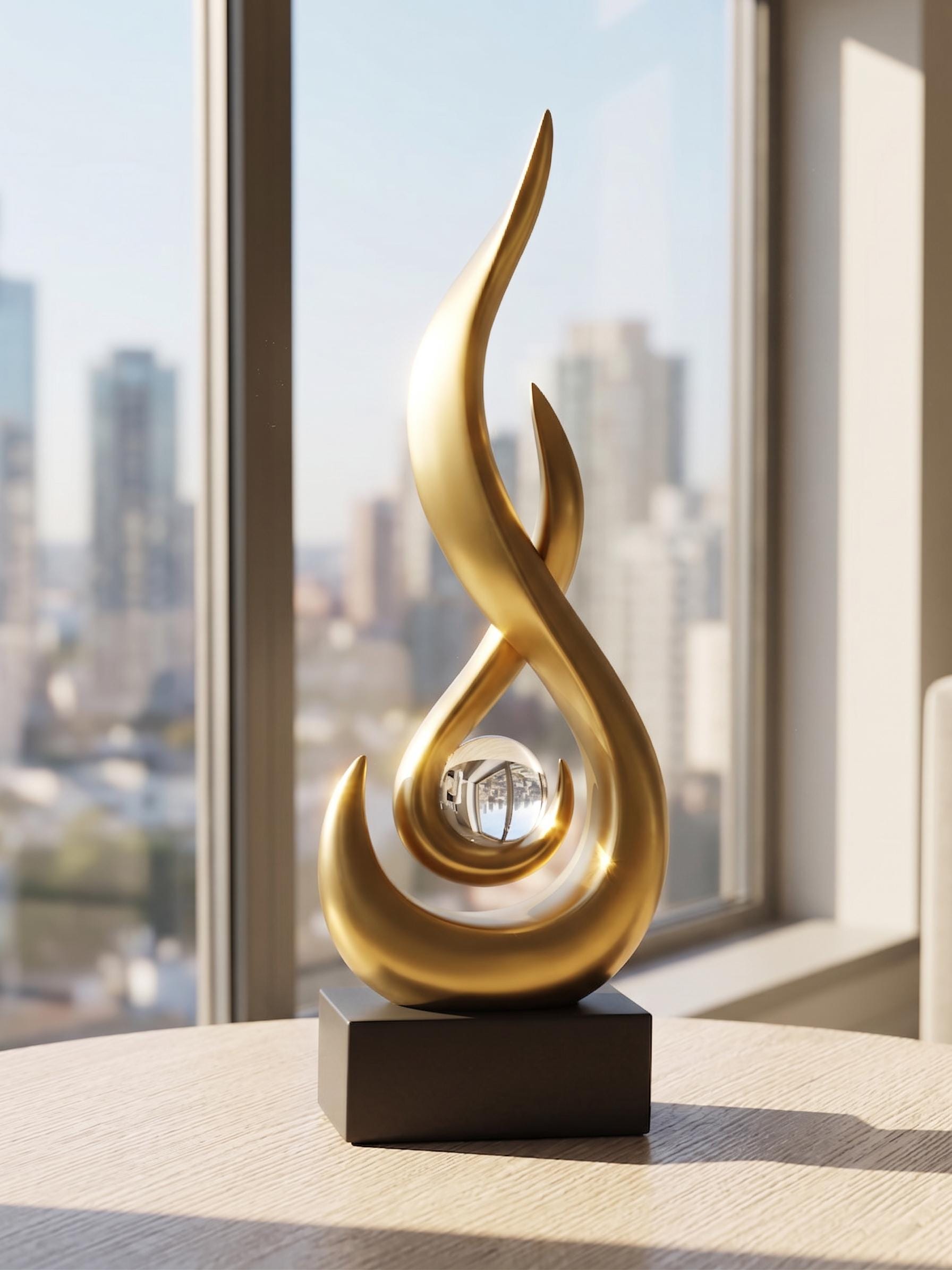 Decoración escultural de oro