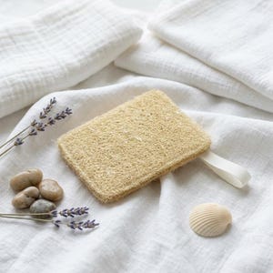 Luffa Schwamm, Natürlicher Luffa Schwamm zum Duschen und Geschirr spülen, Eco Küchenschwamm, Geschenk für Mama