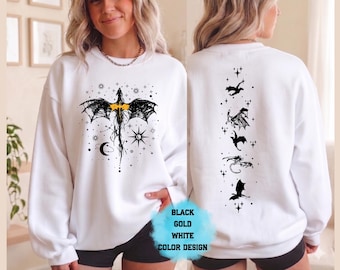 Moletom Fourth Wing, Moletom Celestial de Trono de Vidro, Suéter Velaris Cidade da Luz das Estrelas, Moletom com Capuz Dragão da Corte Noturna para Amantes de Livros de Fantasia