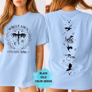 Fourth Wing Wingleader-shirt, Riders Quadrant Dragon Tee, Bookish Fantasy Gift, Fourth Wing Book Merch, Dragon Rider T-shirt Booktok afbeelding 8